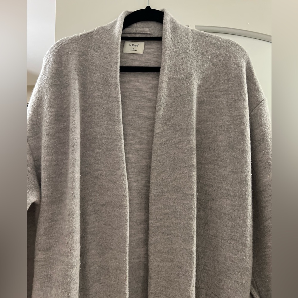 Aritzia grey wrap sweater!